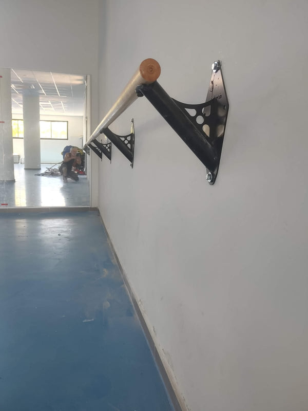 חיבור לקיר - בר-כח לקיר 3  מטר - לאימוני מחול ופיטנס (בהתקנה עצמית) Pilates Barre