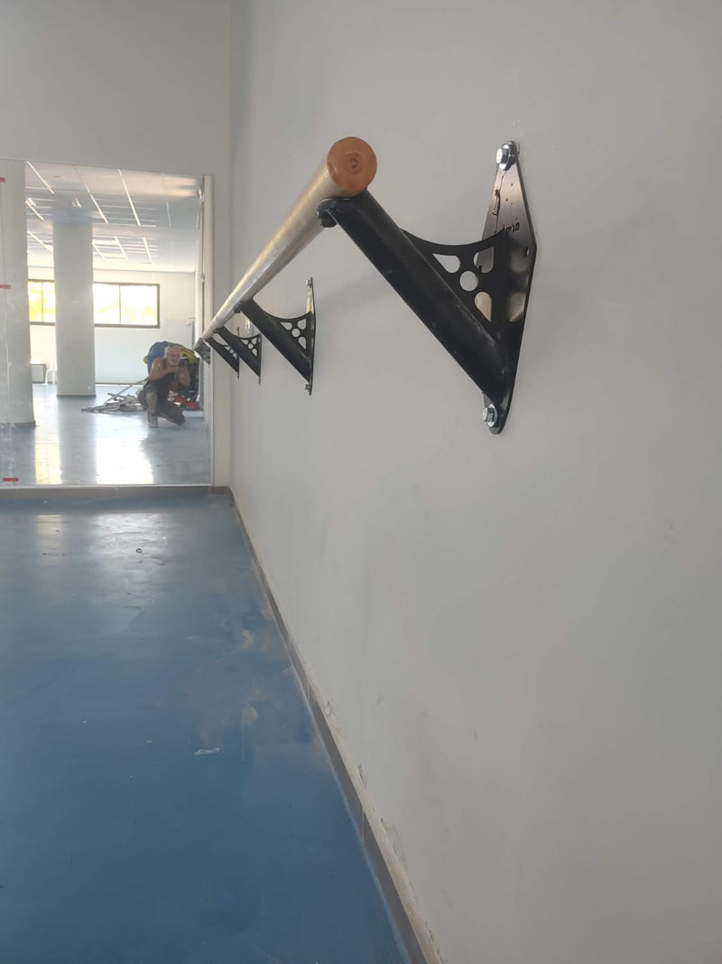 חיבור לקיר - בר-כח לקיר 3  מטר - לאימוני מחול ופיטנס (בהתקנה עצמית) Pilates Barre